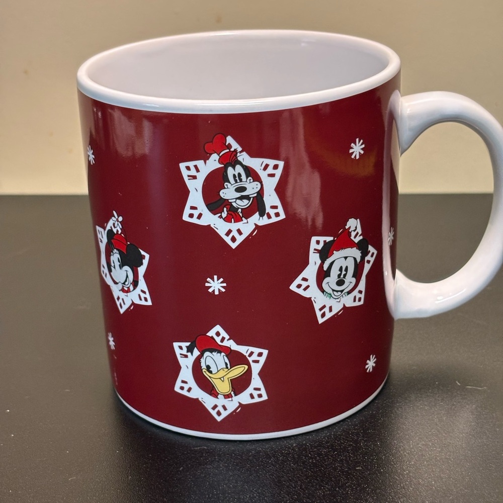 Disney Red and White Holiday Character Ceramic Mug